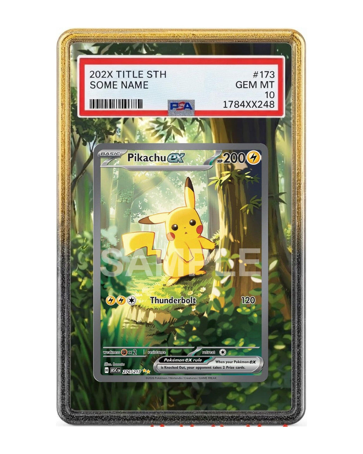 Pikachu ex #276 Ascended Heroes Extended Art Case