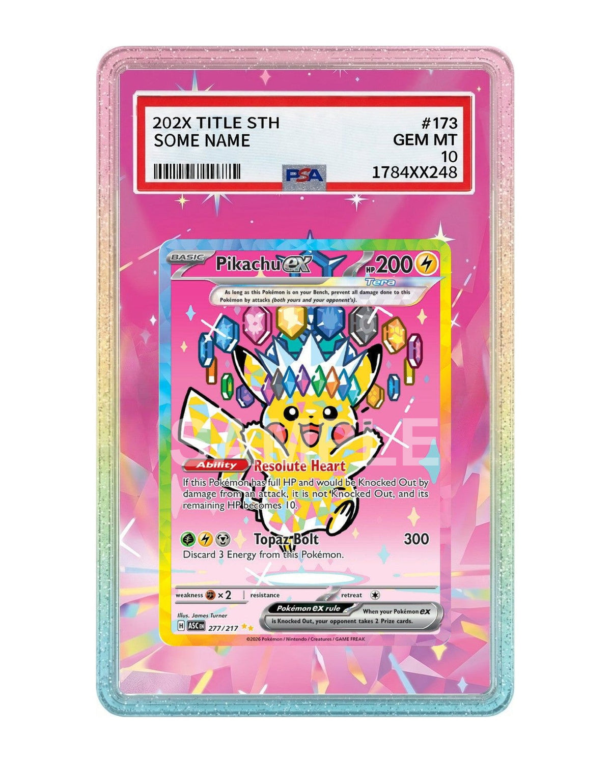 Pikachu ex #277 Ascended Heroes Extended Art Case