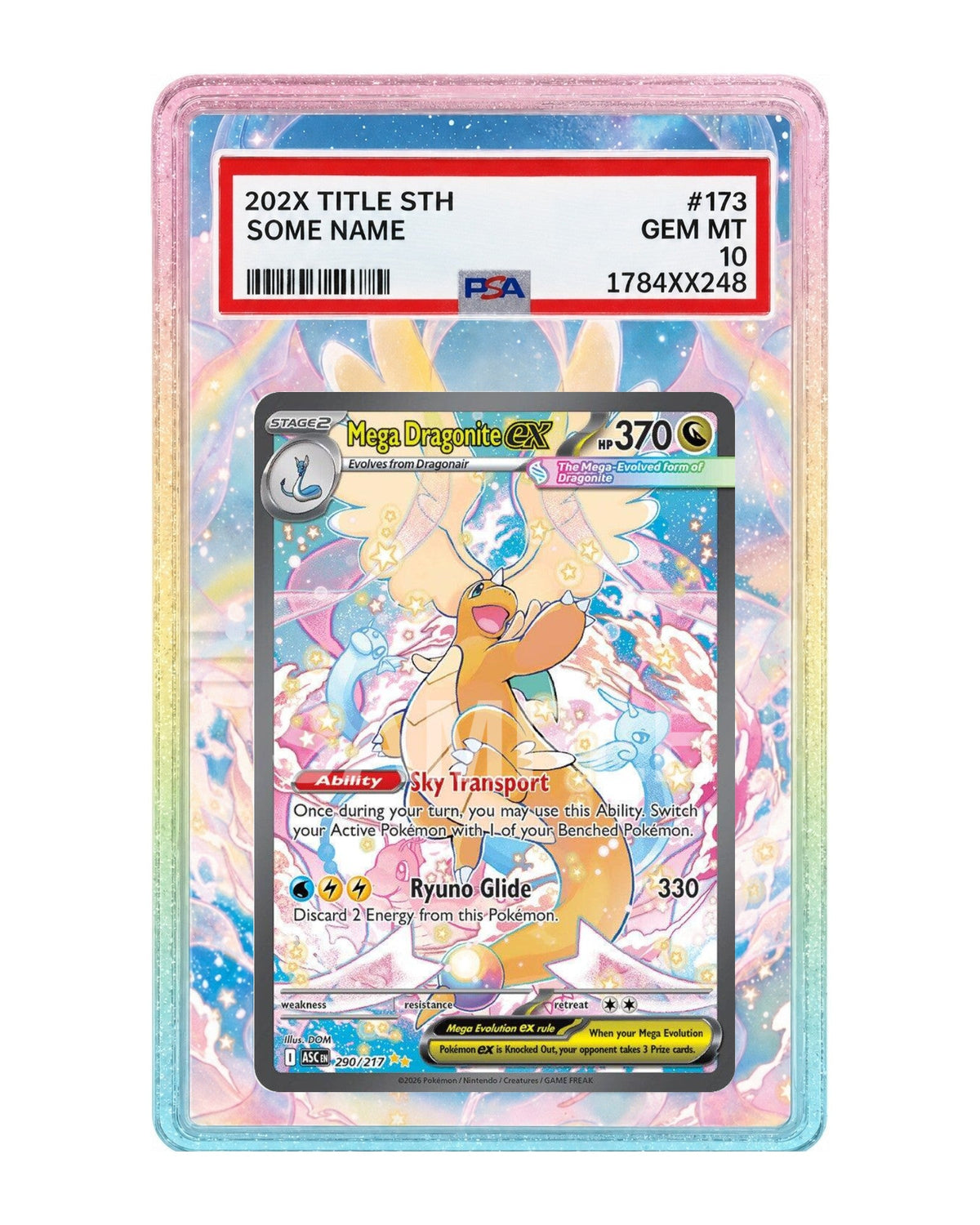 Mega Dragonite ex #290 Ascended Heroes Extended Art Case