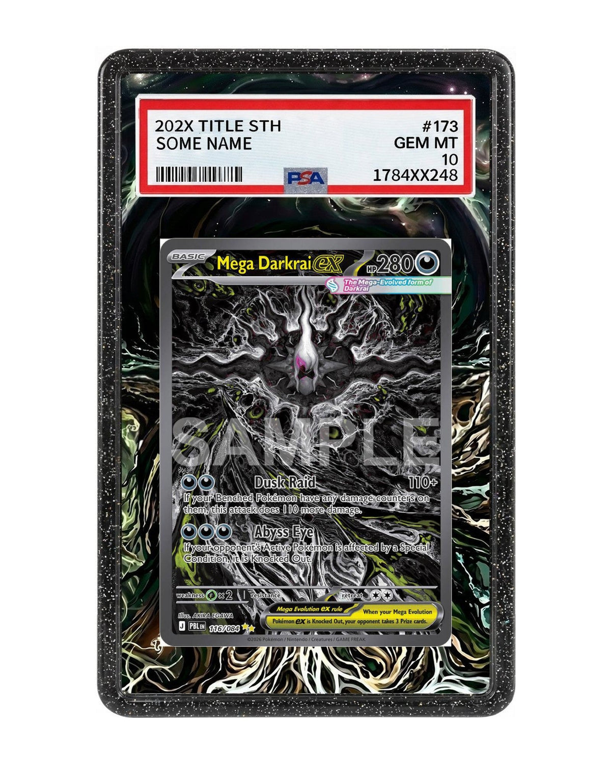 Mega Darkrai ex #116 Pitch Black Extended Art Case