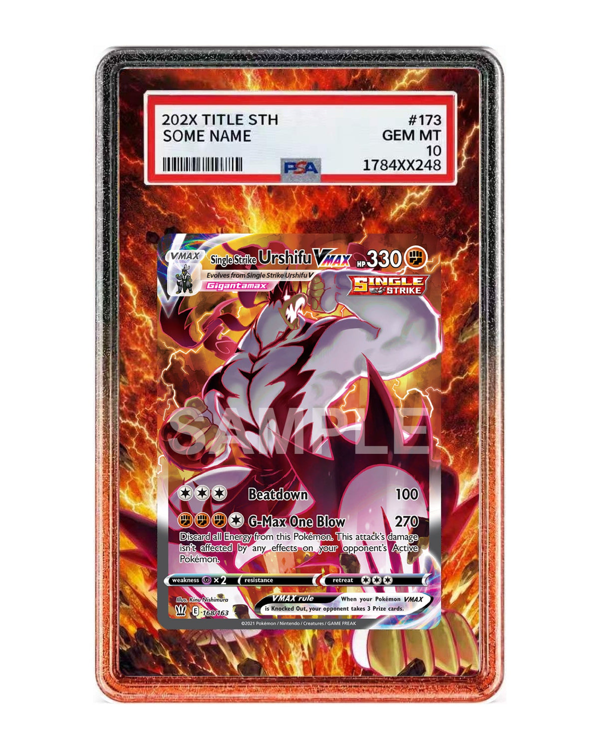 Single Strike Urshifu VMAX #168 Battle Styles Extended Art Case