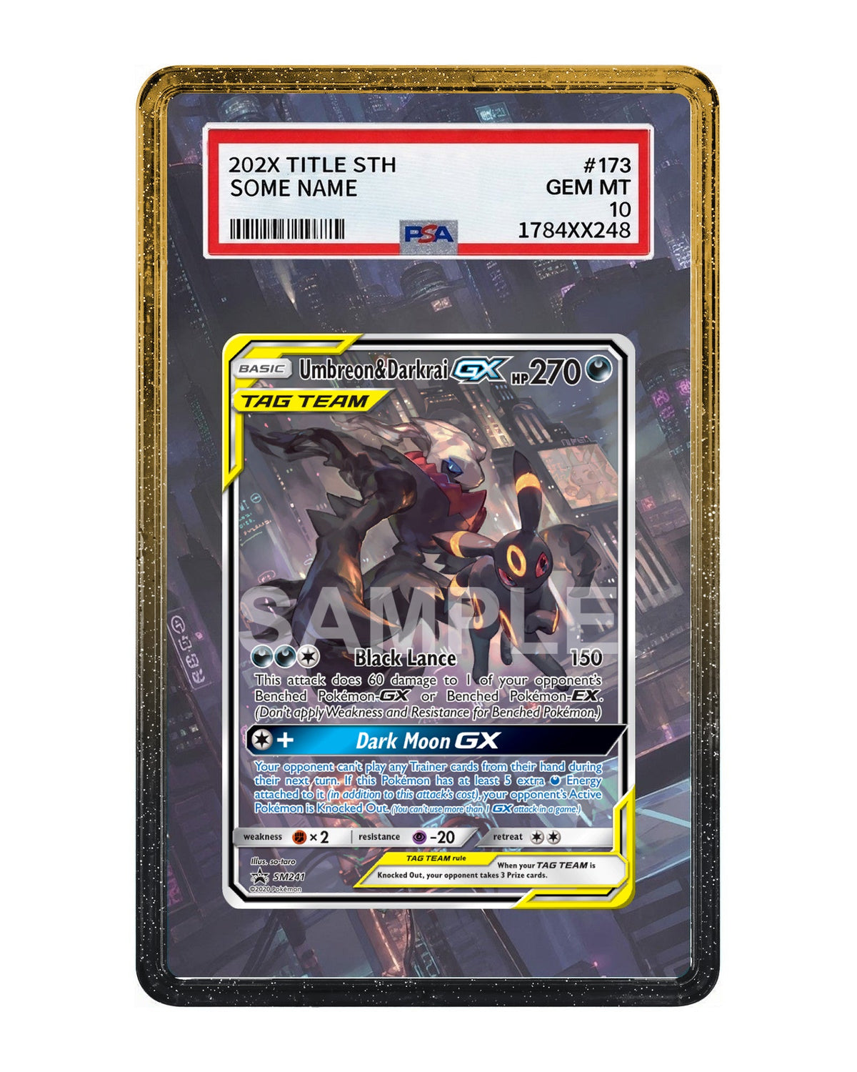 Umbreon & Darkrai GX #SM241 Extended Art Case