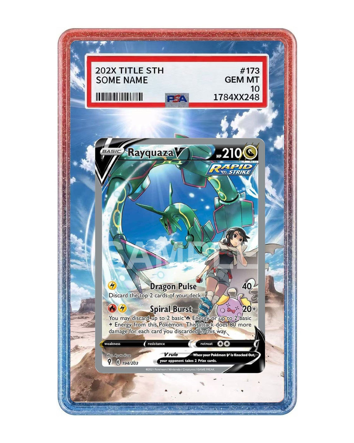 Rayquaza V #194 Evolving Skies Extended Art Case