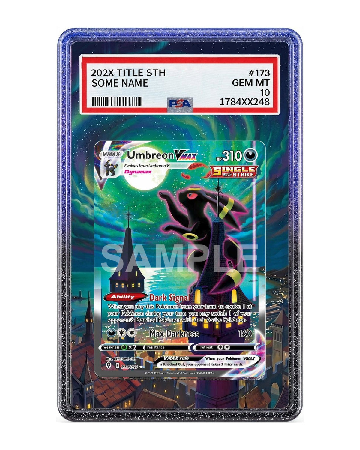 Umbreon VMAX #215 Evolving Skies Extended Art Case