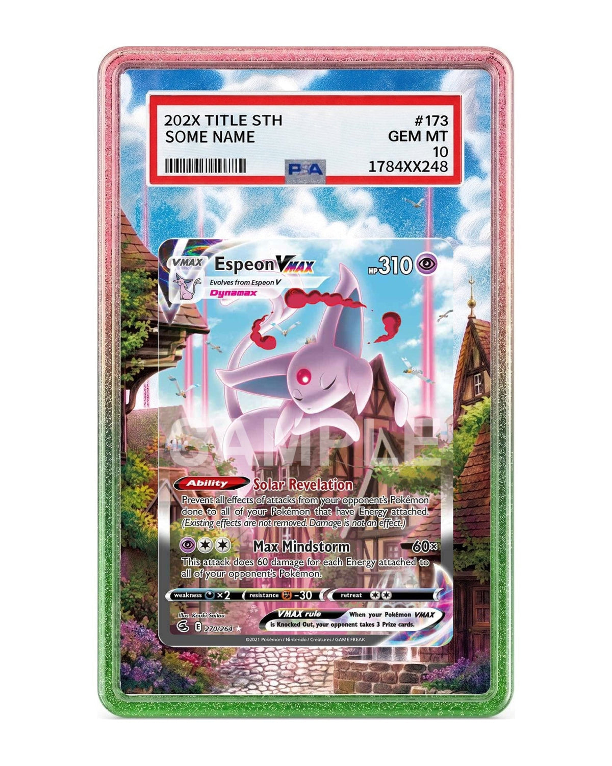 Espeon VMAX #270 Fusion Strike Extended Art Case