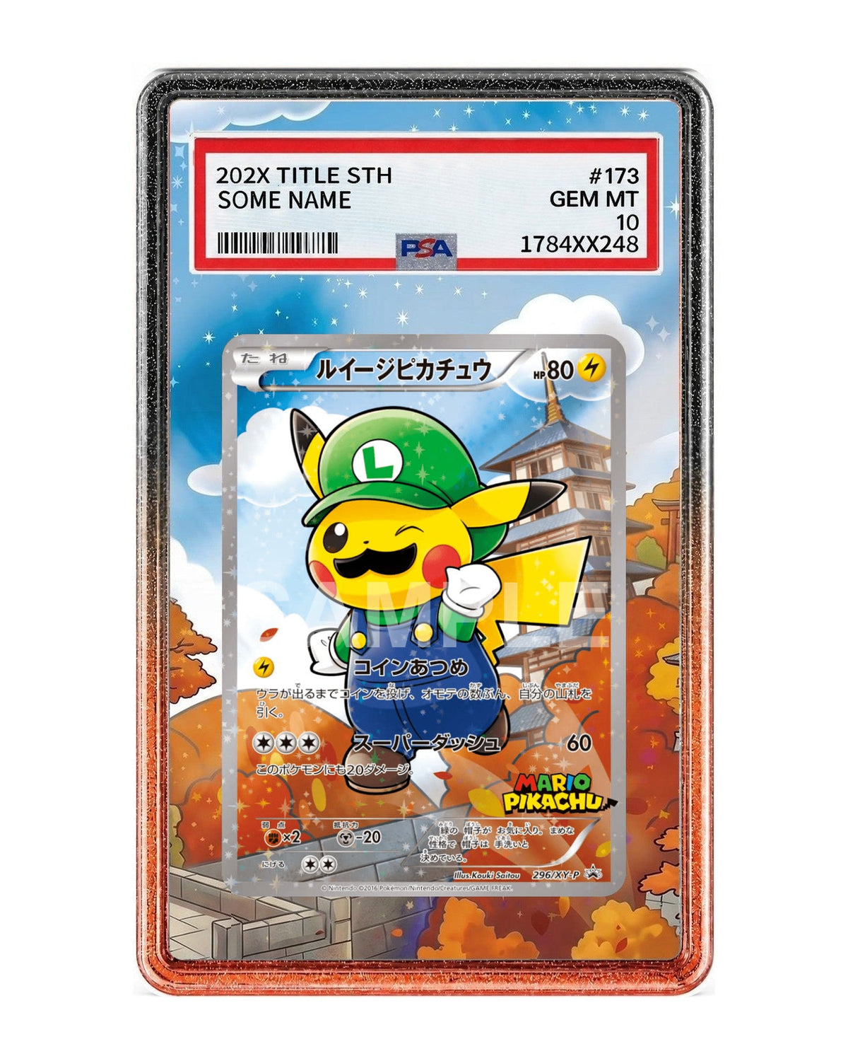 Luigi Pikachu #296/XY-P Japanese Promo Extended Art Case