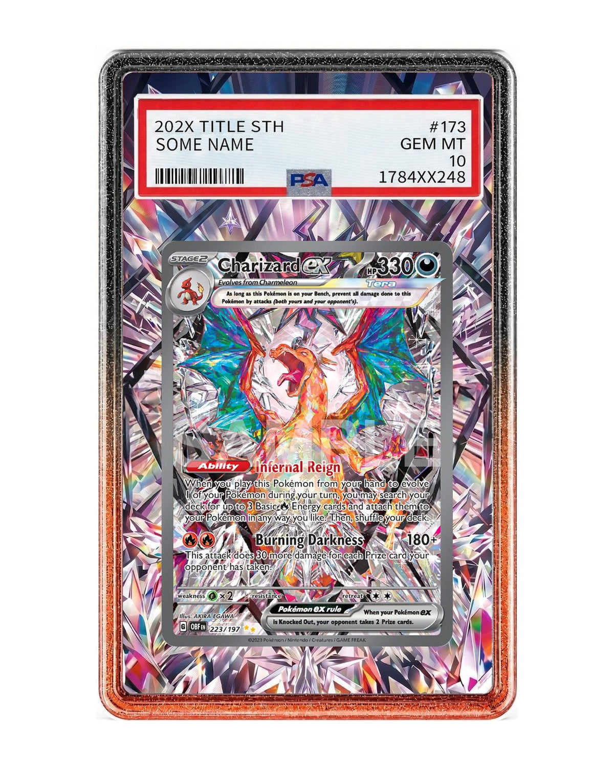 Charizard ex #223 Obsidian Flames Extended Art Case
