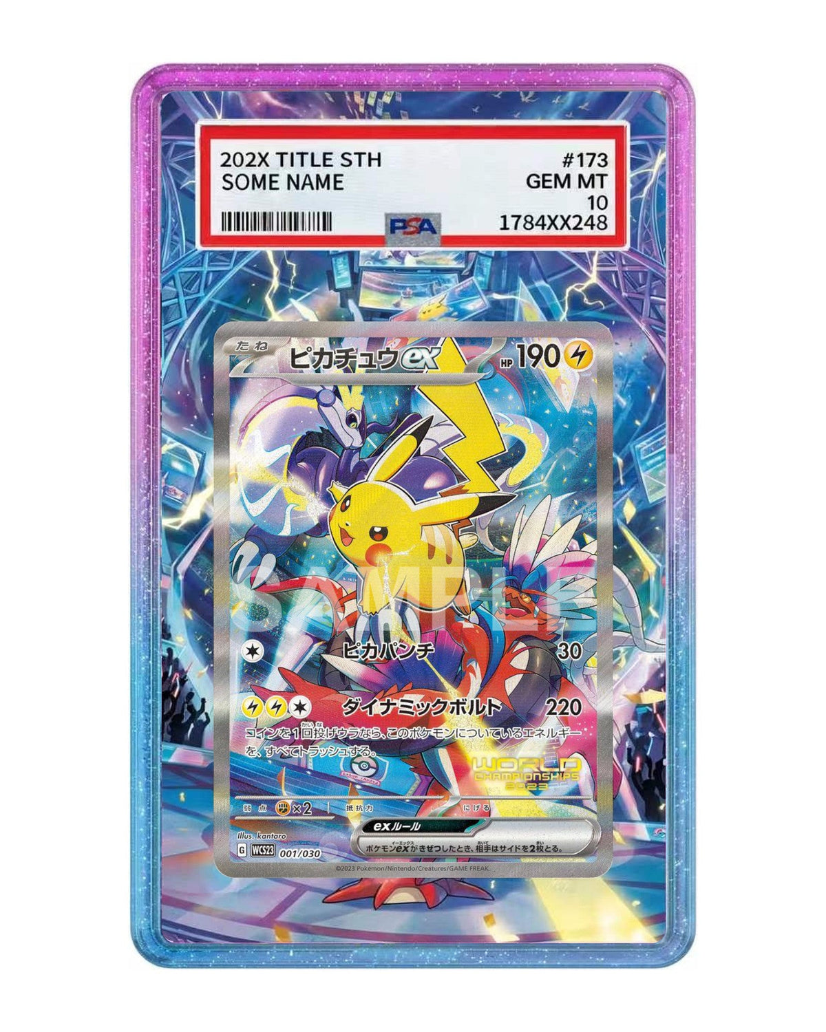 Pikachu ex #1 Japanese World Championships 2023 Extended Art Case