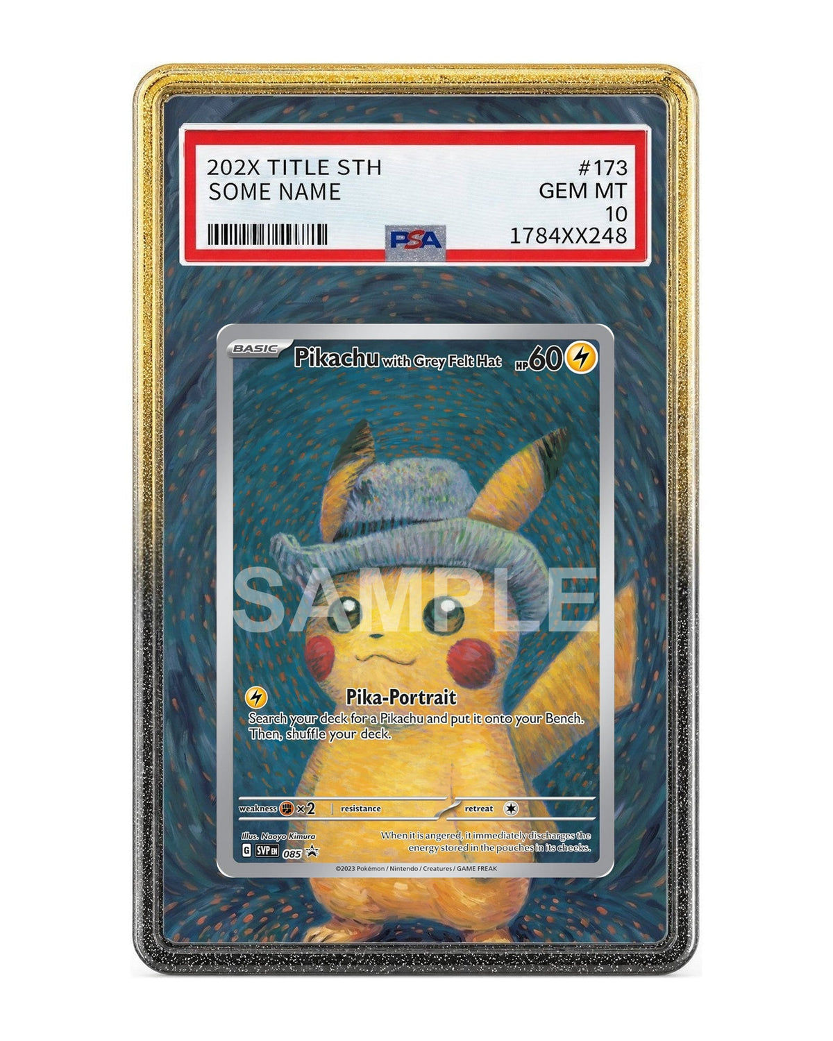 Pikachu with Grey Felt Hat #85 Extended Art Case