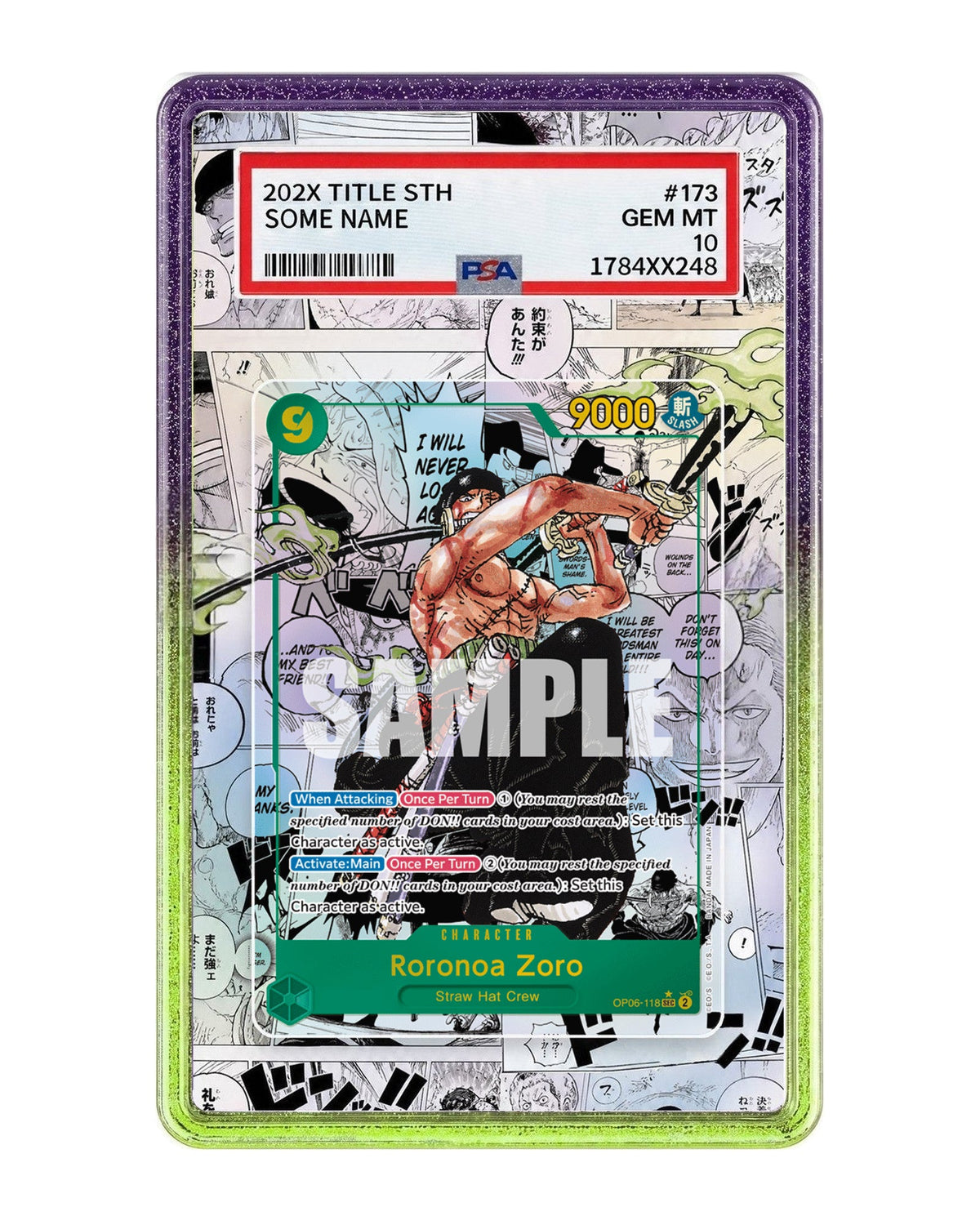 Roronoa Zoro [Alternate Art Manga] OP06-118 Wings of the Captain Extended Art Case