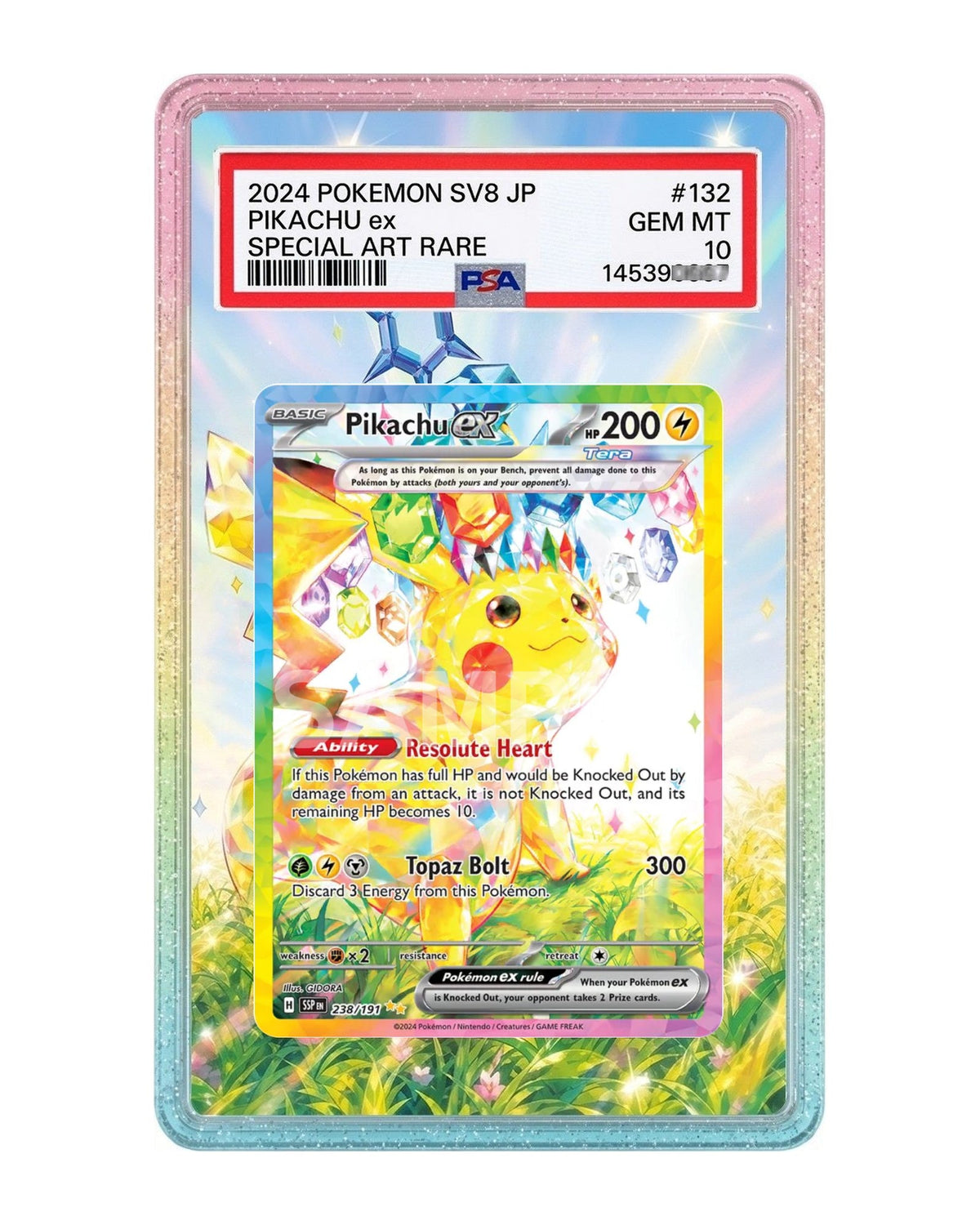 Pikachu ex #238 Surging Sparks Extended Art Case