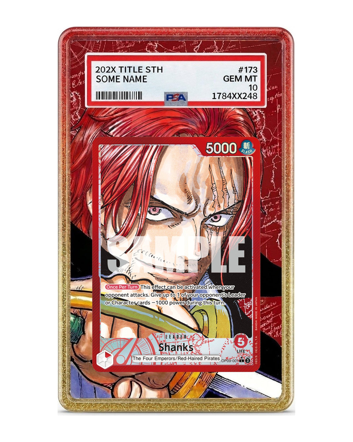 Shanks [Alternate Art] OP09-001 Emperors in the New World Extended Art Case