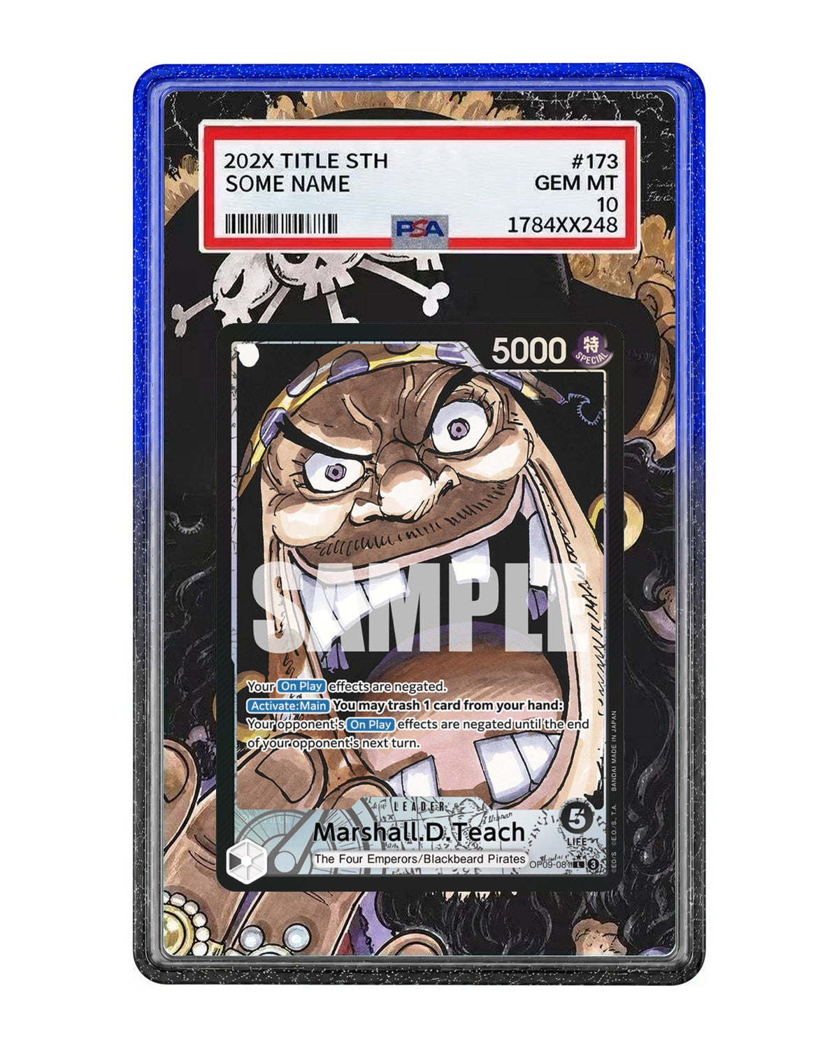 Marshall.D.Teach [Alternate Art] OP09-081 Emperors in the New World Extended Art Case