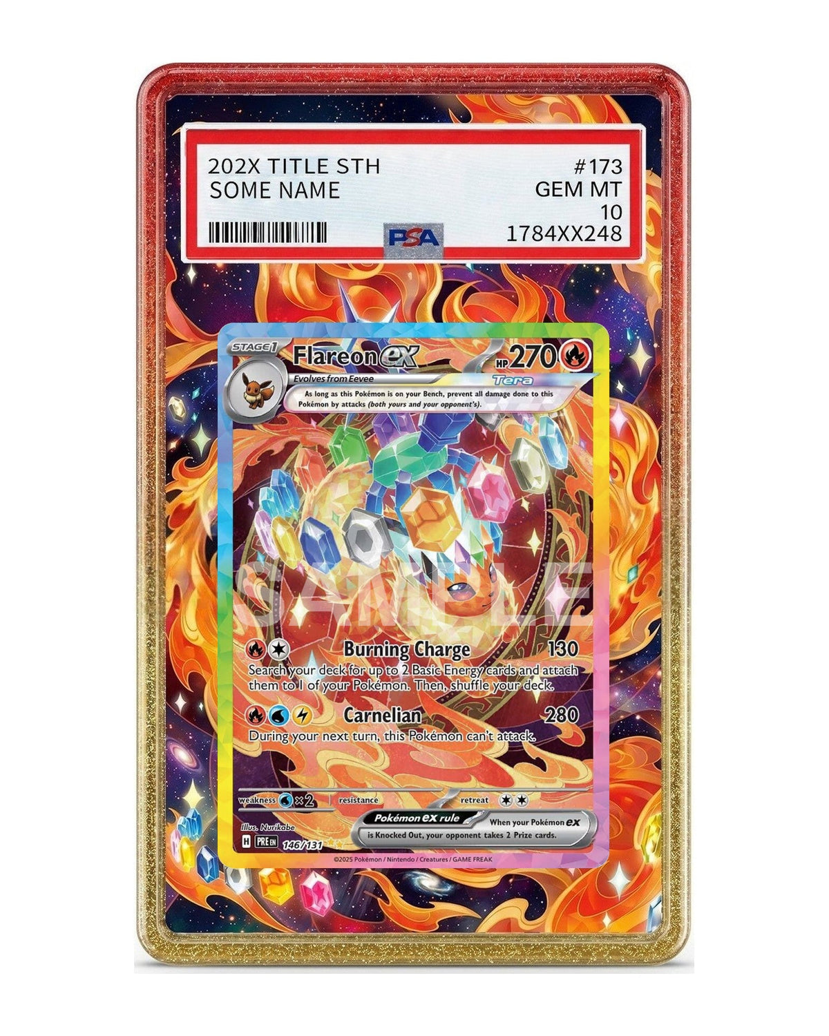 Flareon ex #146 Prismatic Evolutions Extended Art Case
