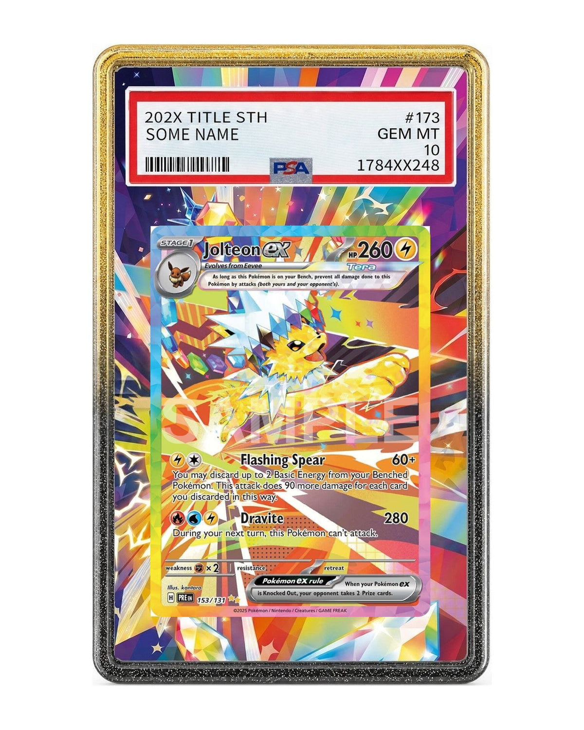 Jolteon ex #153 Prismatic Evolutions Extended Art Case