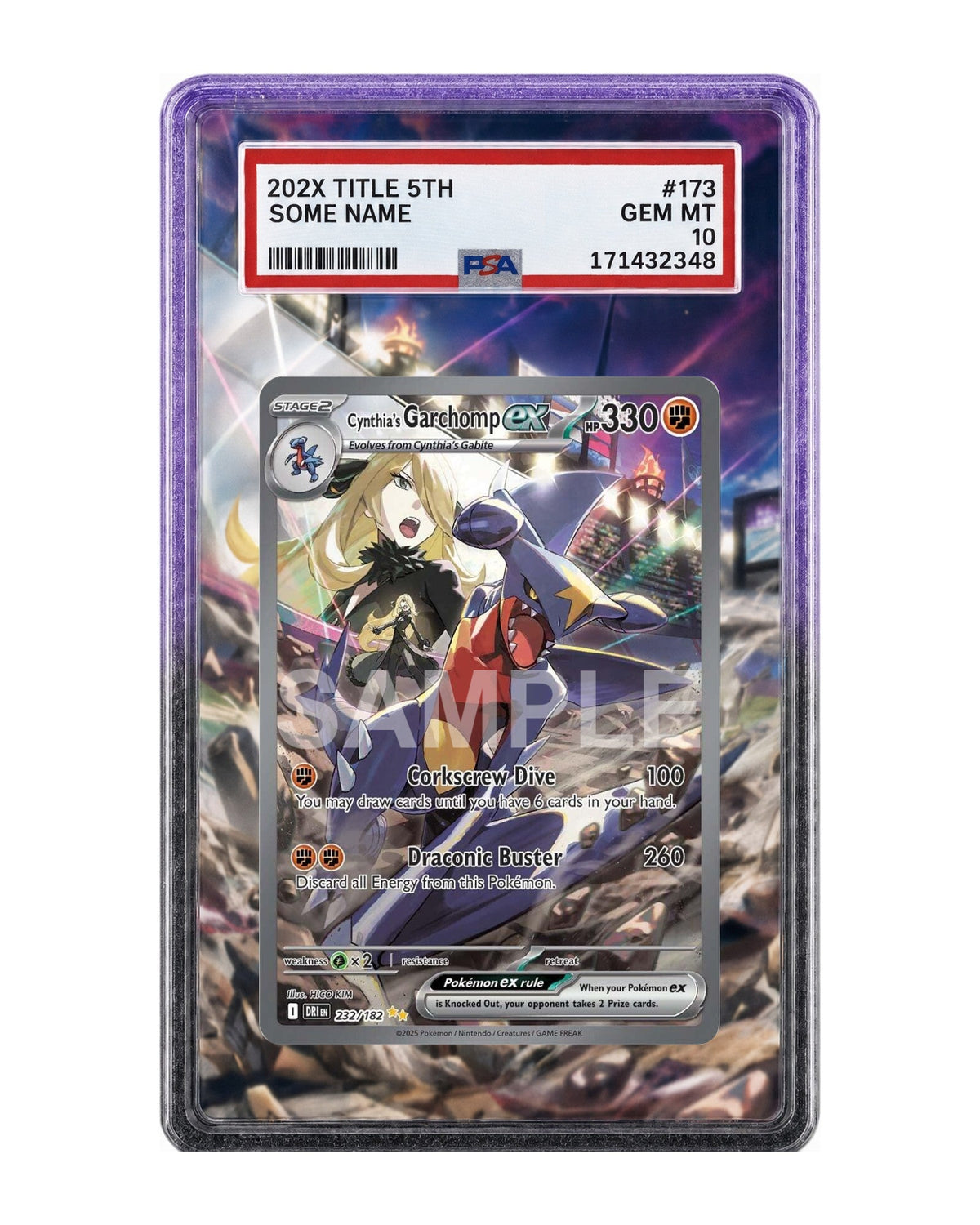 Cynthia's Garchomp ex #232 Destined Rivals Extended Art Case